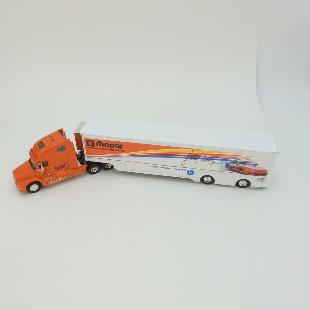 1999 NHRA Pro Stock Mopar Larry Nances Semi Truck Hauler Diecast Orange White